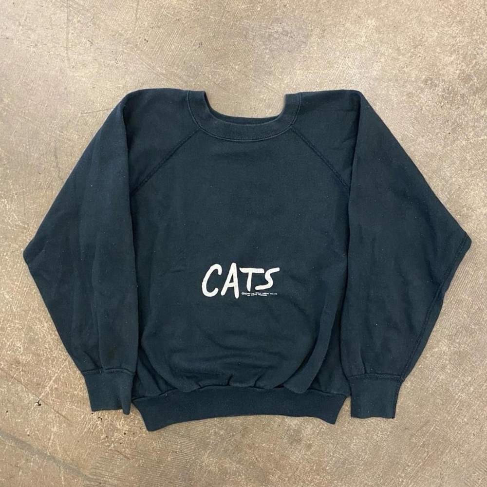 Vintage 80s Cats Musical Broadway Sweatshirt Crewneck Size Medium